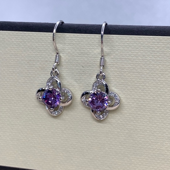 Sterling Silver 925 CZ Earrings - Picture 5 of 5